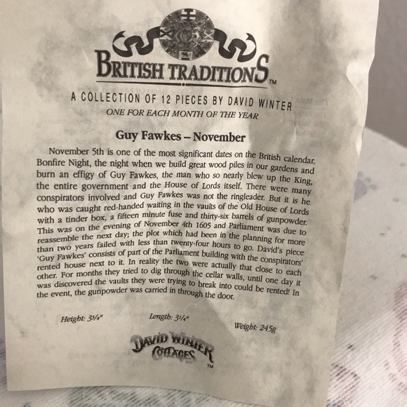 Guy Fawkes by David Winter Cottage - Picture 11 of 14